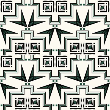 Abstract Geometric Art Deco Style Pattern Background
