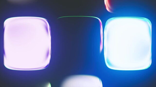Neon Pink and Purple Glowing Rounded Buttons Seamless Loop Animation