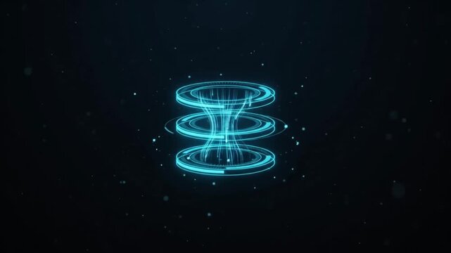 Holographic Data Database Server Storage Technology Animation