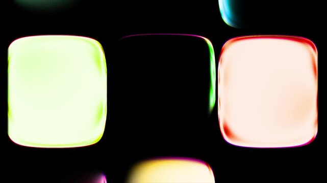 Neon Pink and Purple Glowing Rounded Buttons Seamless Loop Animation