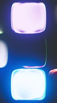 Neon Pink and Purple Glowing Rounded Buttons Seamless Loop Animation