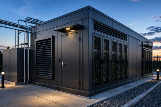 Modern Modular Data Center Facility Exterior