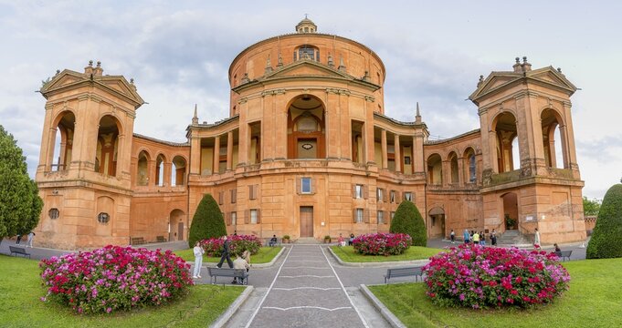 Santuario Madonna di San Luca church on the hills of Colle della Guardia, Bologna, Emilia Romagna, Italy