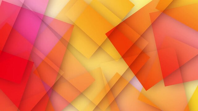 Abstract geometric shapes with overlapping colors 4K
