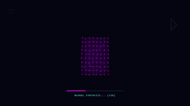 Neural Network Synthesis Loading Screen with Progress Bar