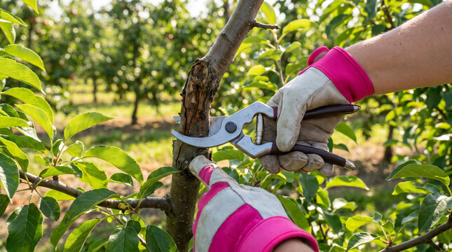 Careful pruning practice during urban tree training