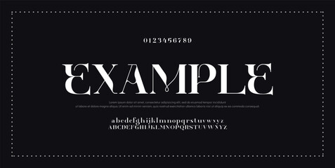 Premium luxury elegant alphabet letters and numbers. Elegant wedding typography classic serif font decorative vintage retro. Creative vector illustration  © Zayn