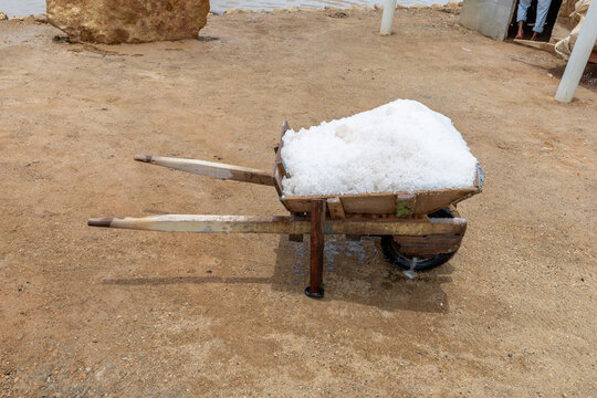 Cart full of salt in a mine on the Caribbean coast of Venezuela.