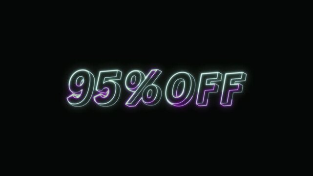  95% OFF Neon Text Seamless Loop 4K with Black Background Animated Promotional Typography for Video Editing