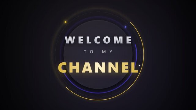 An illuminated digital presentation featuring bold golden typography that greets viewers warmly at the beginning of engaging online video broadcasts and creative internet streaming shows