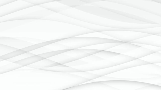 Abstract Flowing White Waves 4K