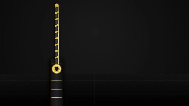Luxury Apartment Valet Parking Gate Animation with Gold Accents on Black Background 4K 60fps