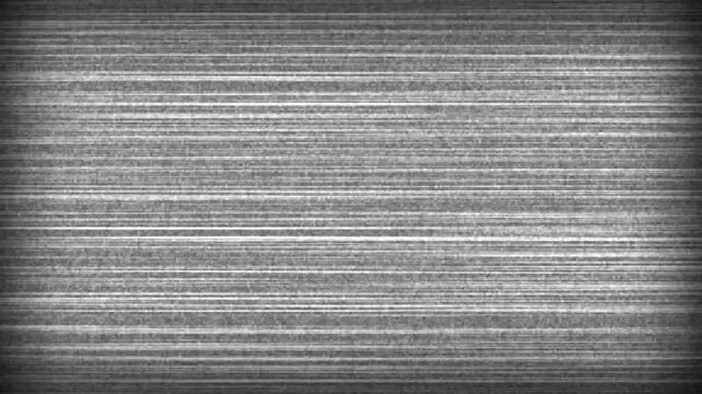 Abstract noisy and dust, scratches screen turn on and off effect on a black background.