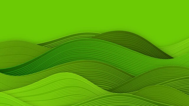 Abstract rolling green hills 4K