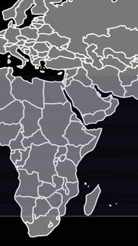 Animation of world map over diagrams