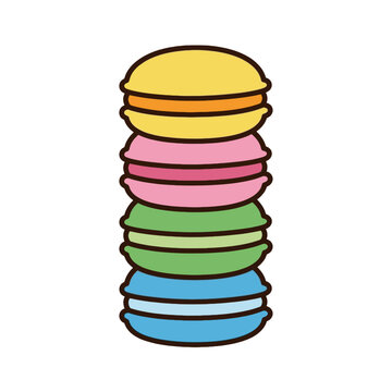 National dessert day featuring a stack of colorful macarons