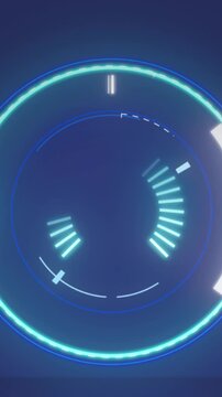 Animation of scope scanning over blue background