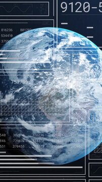 Animation of data processing over globe