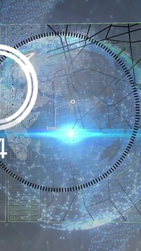 Animation of globe over data processing