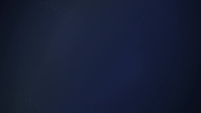 Seamless loop abstract motion background video. Clean indigo blue soft gradient background with subtle floating geometric circles for professional business presentation in 4k.