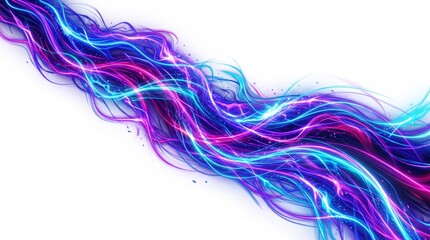 Fototapeta premium Abstract Neon Light Trails Flowing Energy Background