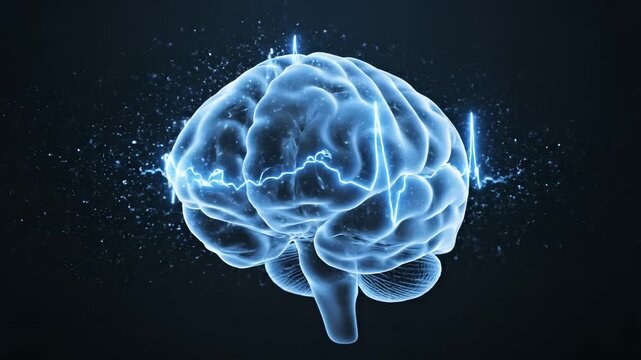 Digital Human Brain Neural Network Connection Representing Cognitive Intelligence And Scientific Data Analysis