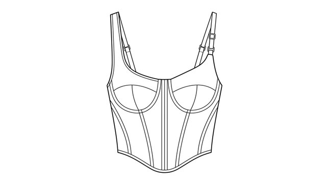 Fashion illustration of a corset top