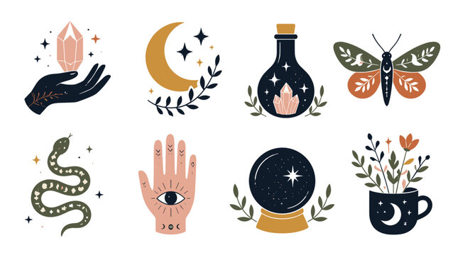 Mystic Symbols and Magic Artifacts Collection.