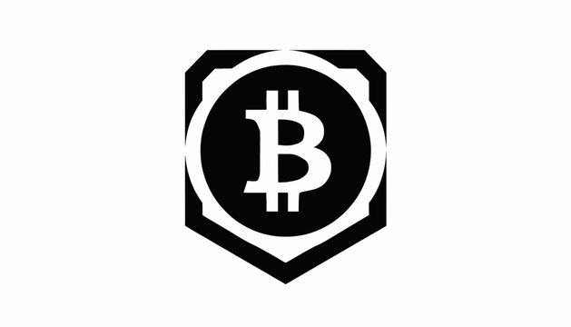 Bitcoin Cryptocurrency Logo Isolated on Transparent Background, Digital Currency Emblem