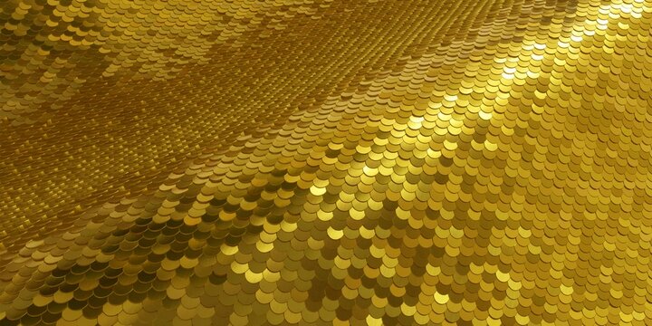 gold sequin texture background shiny metallic scale pattern golden sequined fabric material surface glittering party backdrop luxury celebration banner design template graphic web element cover