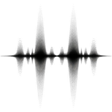 Black sound wave audio graph