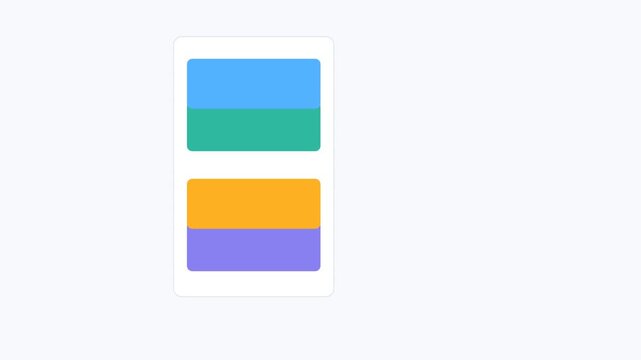 Kanban card stack shuffle board