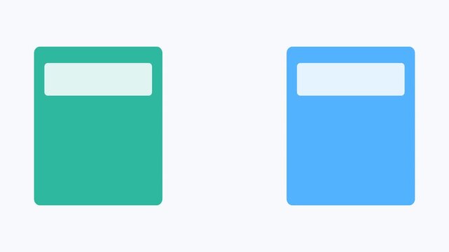 Side by side comparison card flip