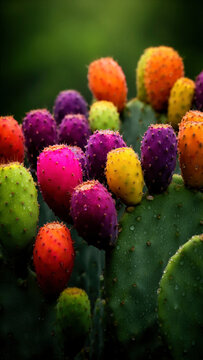 nopal, cactus, tuna, tunas, fruto de nopal, nopalera, cact&aacute;cea, planta del desierto, frutas, fruta mexicana, fruta tropical, naturaleza, flora, vegetaci&oacute;n, M&eacute;xico, campo mexicano, colores vibrantes, r