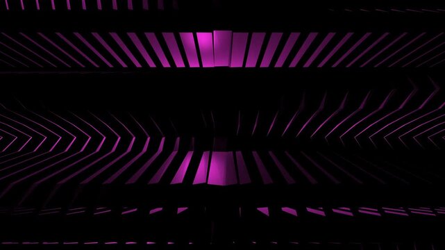 Abstract triangular background with colorful light. 3D lines Render