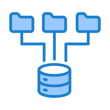 Data Integration Icon - Blue Style