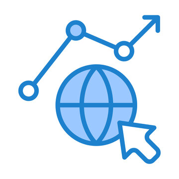 Web Analytics Icon - Blue Style
