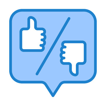 User Feedback Icon - Blue Style