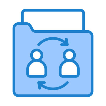 Crm Data Icon - Blue Style