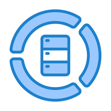 Big Data Icon - Blue Style