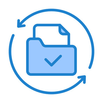 Data Sync Icon - Blue Style