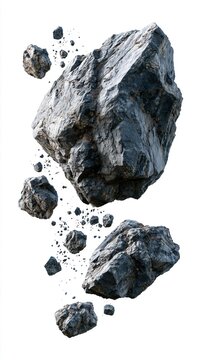 Cut out floating rocks on , ideal for compositing and photo manipulation