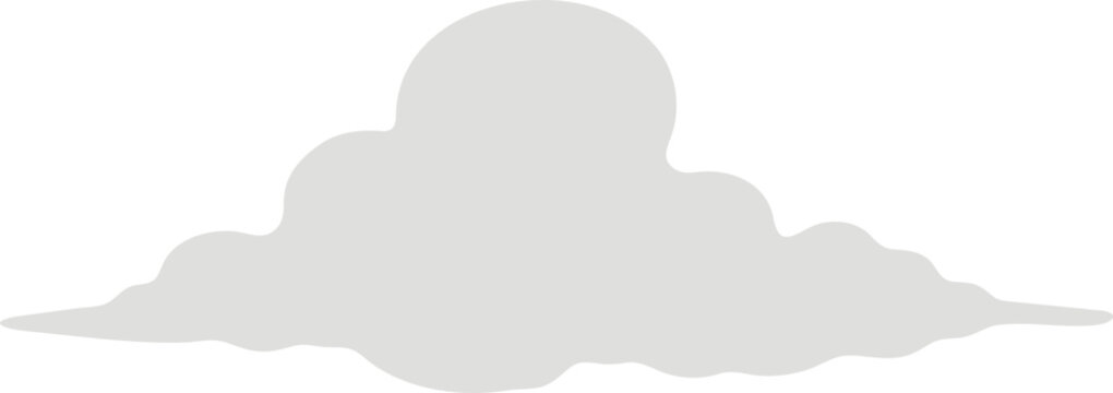 Minimal cloud vector illustration set and pastel sky flat icons