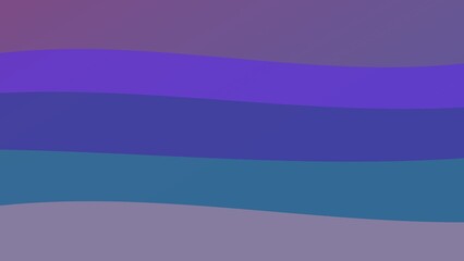 Obraz premium Abstract Wavy Background with Horizontal Purple and Blue Layers of Curved Flowing Lines in Flat Style