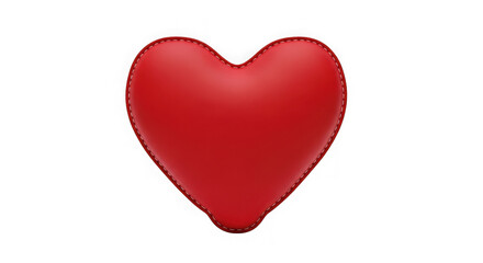 Obraz premium Bright red heart icon in minimal style isolated on transparent background