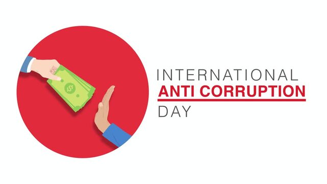 Animation International Anti-Corruption Day Conceptual 