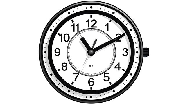 Classic analog clock face showing time.