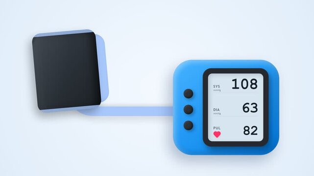 Digital Sphygmomanometer Device Measuring Arterial Pressure and Heart Rate for Health Monitoring Tracking Hypertension Risk and Wellness Assessment in Clinical Practice for Patients and Medical