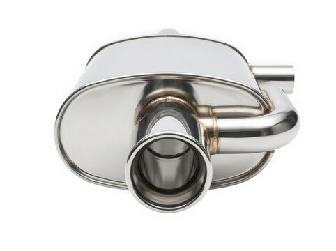 car exhaust muffler silencer automotive performance tailpipe part isolated on transparent background