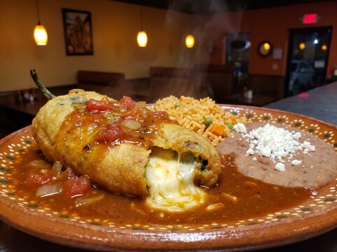 Stuffed Chile Relleno with Roasted Poblano and Cheese &ndash; Mexican-American Favorite